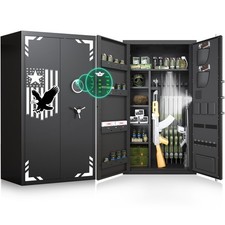 30-35Large Rifle Safe,Unassembled Home Gun Safe with Adjustable Shelf Gun Rack