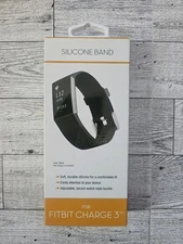 Fitbit Charge 3 Silicone Watch Band Replacement Bracelet Wrist Strap Black