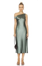 NEW WITH TAGS Elain Dress in Sage Green Off Shoulder Midi ASTR the Labe