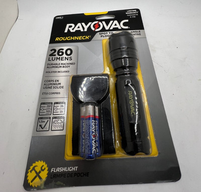 Rayovac RN3AAA-BA Roughneck LED Aluminum Flashlight up to 260 Lumens Durable