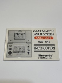 Vintage 1988 Nintendo Game & Watch "Gold Cliff" MV64 Multi Screen Console W/ BOX