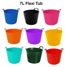 Best House | 3 Pcs of Flexi Tub with Handles | Small Size | Mini | 7 Litres