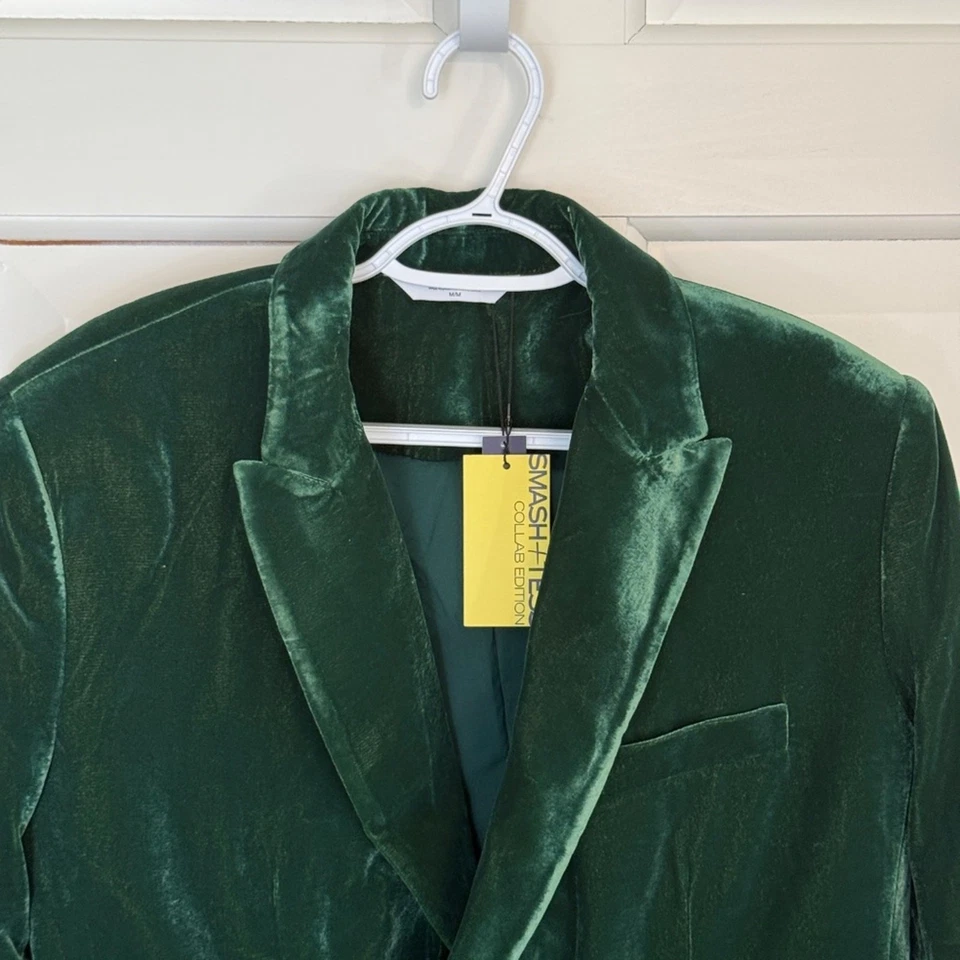 ¡Nuevo! Blazer Smash + Tess muy terciopelo en verde invierno nuevo con etiquetas nuevo Foto 2 de 4