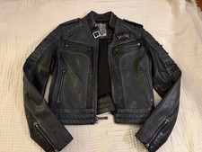 EUC Affliction Limited Edition Women Pacific Blue Lethal Leather Jacket Size L