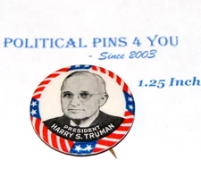 1948 HARRY S TRUMAN campaign pin pinback button political president presidential