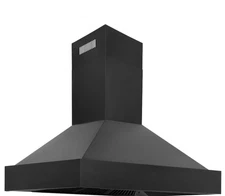 ZLINE 48" NEW PRO WALL RANGE HOOD BLACK STAINLESS LED 24" DEPTH BS655N-48