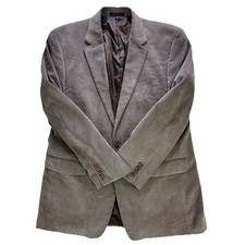 Lauren Ralph Lauren Brown Corduroy Sport Coat Mens Jacket Sz 42L Paisley Lined