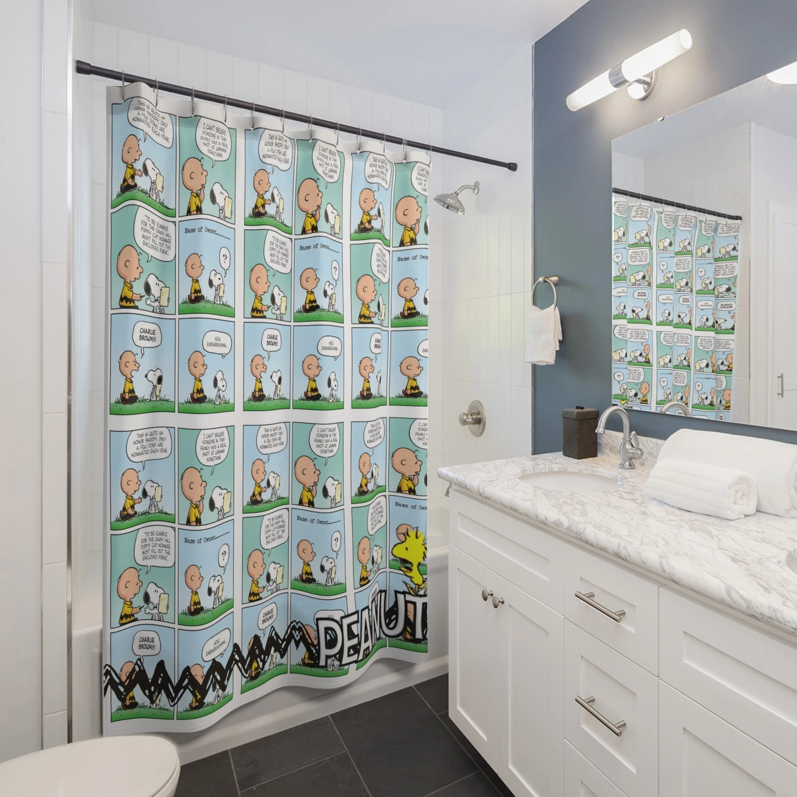 Peanuts 75th Anniversary Shower Curtains