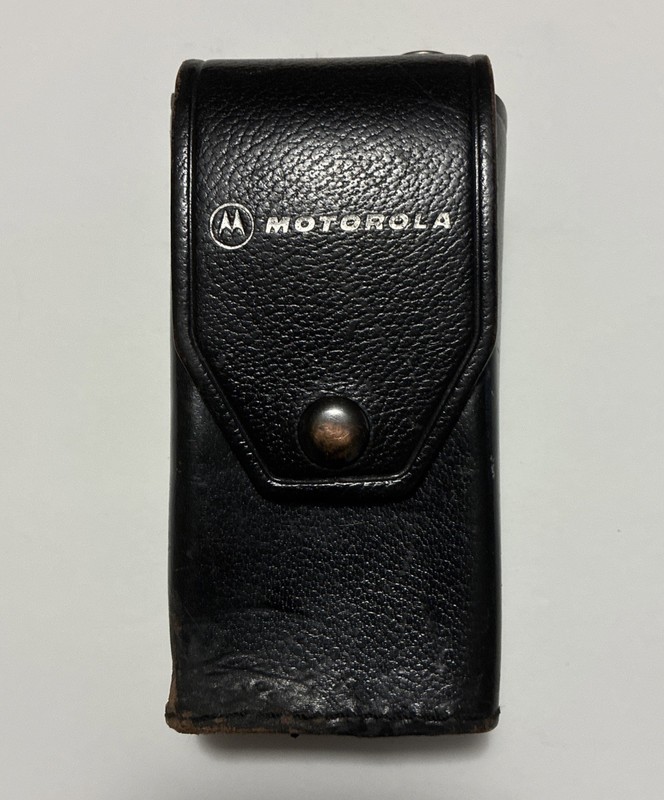 Vintage Motorola Radio Leather Case Genuine Leather Belt Loop, 6"x3"x1.5"