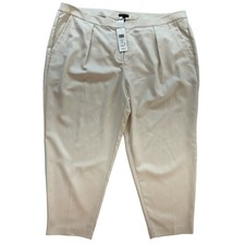 Eileen Fisher High Rise Ankle Pants Pleated Front in Bone  Size 22W NWT