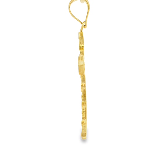 14K Massiv Gold Kreuz Charm Anhänger 28X16mm 1,2g - Bild 3 von 4