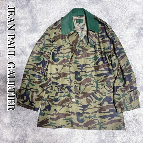 Jean Paul Gaultier Camouflage Trench Coat Jacket Size 48 from Japan