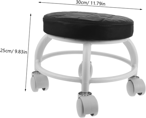 Elegant Pedicure Stool Universal Swivel Wheels for Salon Office Garden Massage - Picture 3 of 9