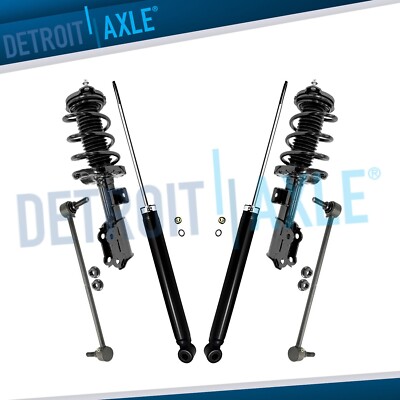 Front Struts Coil Spring Rear Shocks Sway Bars Kit for Hyundai Sonata Kia Optima