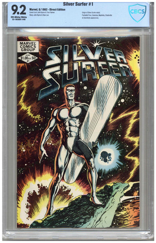 Silver Surfer  #1  CBCS   9.2   NM+   Off-white/wht pgs  6/82  One Shot  Orig