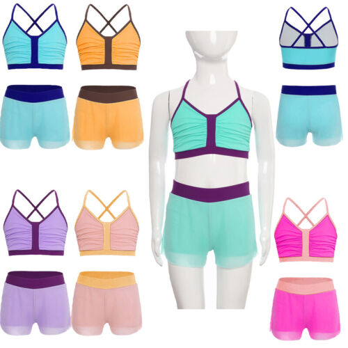 Costume da bagno bambina ragazza moda costume da bagno canotta outfit hawaiano color block - Foto 6 di 72