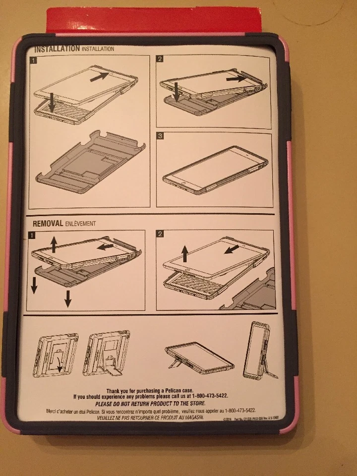 Nueva Funda Protectora Resistente Pelican Voyager con Pata de Cabra para iPad Air 2-Rosa/Gris Foto 4 de 4