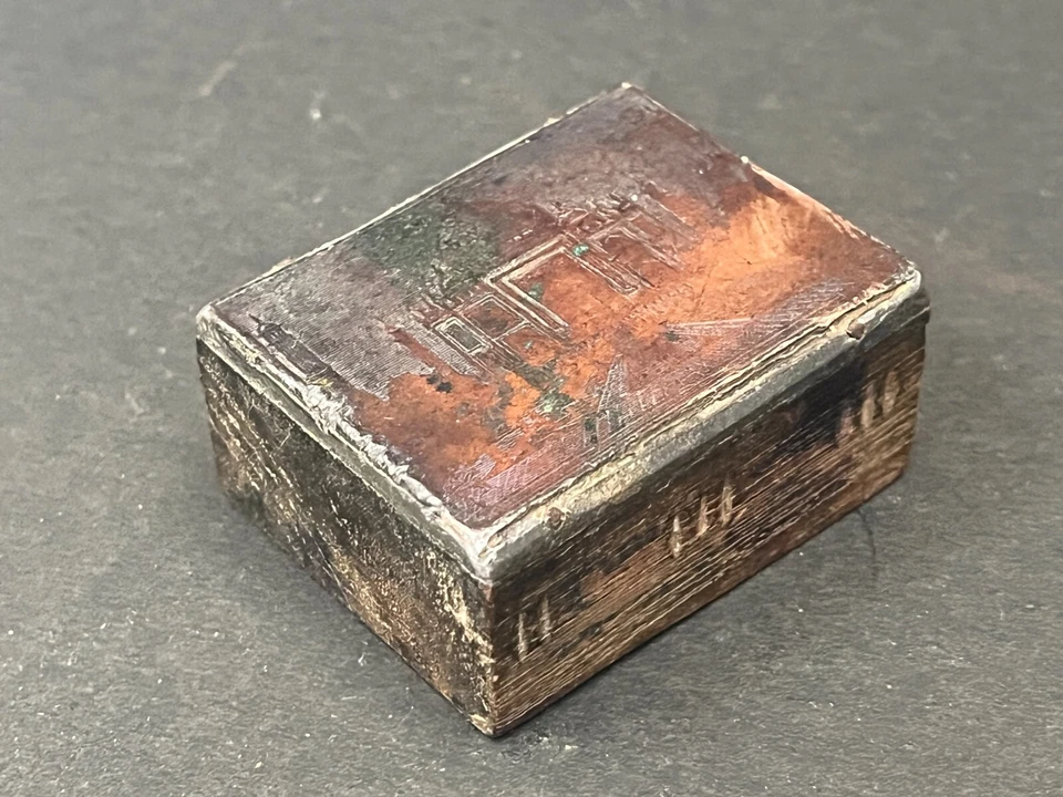 Sello de madera antiguo vintage hecho a mano diseño Taj Mahal bloque sello Foto 4 de 4