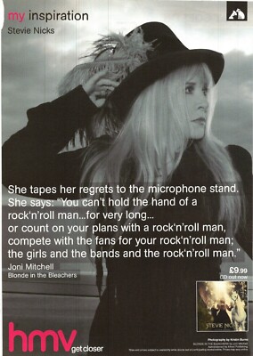 (MOJ29) ZEITSCHRIFTENWERBUNG 11X8'' HMV MEINE INSPIRATION: STEVIE NICKS
