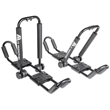J-Style Bilateral Folding Kayak Carrier for Canoe 180° Folding Motion Kayak Rack
