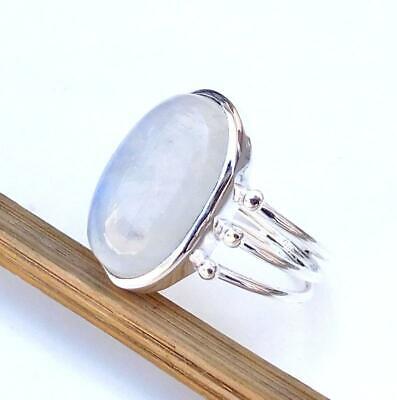 Moonstone Ring Solid 925 Sterling Silver Band Ring Handmade Gift Jewelry J9022 