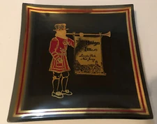 Two Bridges Inn Lincoln Park New Jersey Glass Ashtray Plate