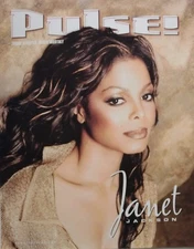 JANET JACKSON "2001 PULSE MAGAZINE" U.S. PROMO POSTER -Beautiful Sepia-Tone Shot