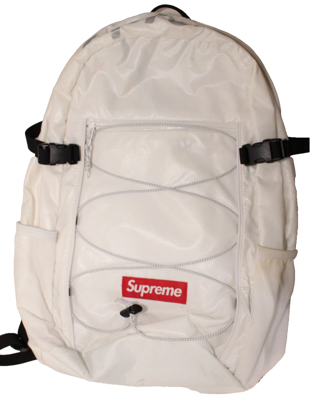 Sac à dos Supreme Cordura FW17 Ripstop nylon blanc   100% authentique