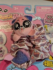 ScrunchMiez Secret Pocket Pink Pug W/Mermaid Tail Hair Scrunchie  3 Surprises