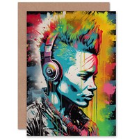 Punk Rock Szene Musik Lebendige Anarchie Geburtstagskarte