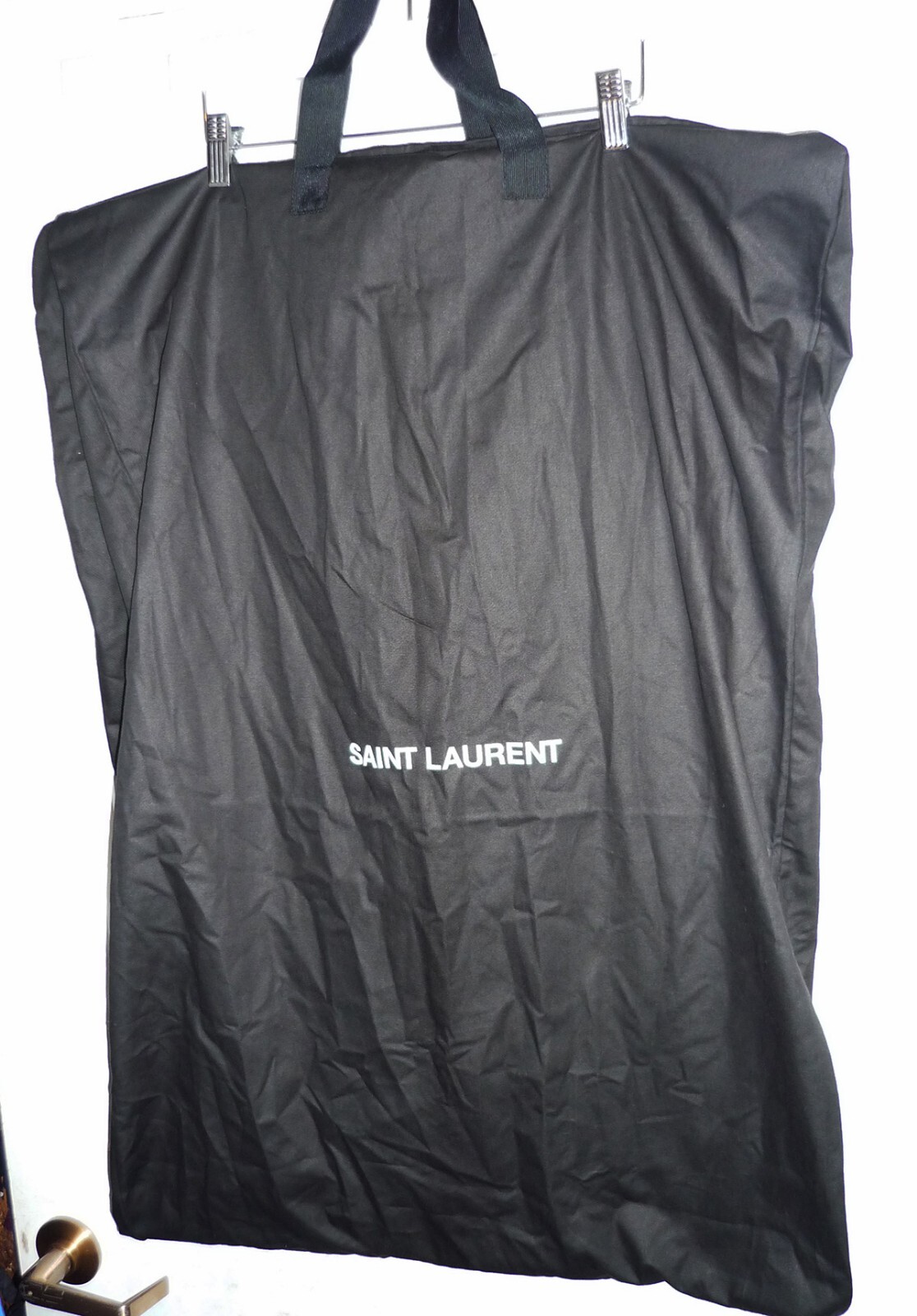 Borsa per indumenti Saint Laurent in tela nera misura 23X64