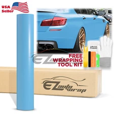 Premium Matte Flat Light Blue Vinyl Car Wrap Sticker Decal Sheet Film DIY