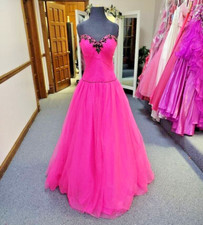 Authentic PRECIOUS FORMALS Hot Pink 6 Ballgown Pageant Quince Prom Dress O20850