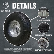 10" PNEUMATIC SACK TRUCK TROLLEY WHEEL BARROW TYRE TYRES WHEELS 4.10/3.5-4.0