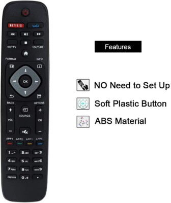 New Universal Remote for Philips TV 55PFL5604/F7A 65PFL5604/F7A RF402A-V14