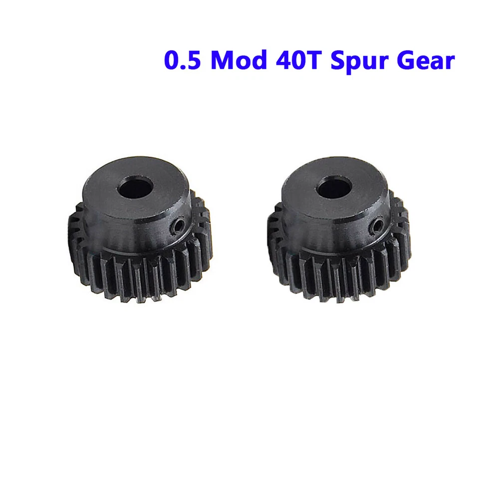 0,5 Mod Stirnräder 20T/40T Bohrung 5-10mm Ritzel Getriebemotor Getriebe Gear schwarz - Bild 3 von 4