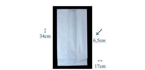 SACCHETTI CARTA BIANCA KRAFT 17x34+6,5cm 5KG | eBay