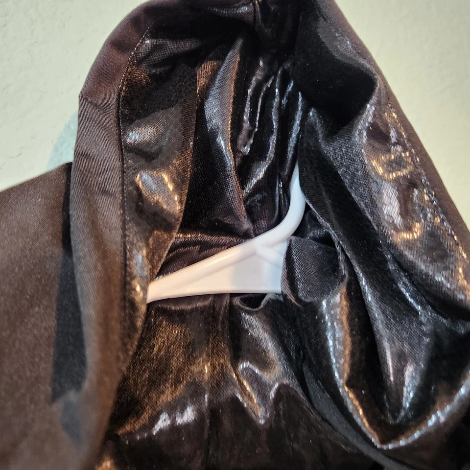 Disfraz de Vestido Plateado Esqueleto Con Capucha Línea A X Grande Negro Huesos Góticos Hasta la Rodilla Foto 4 de 4