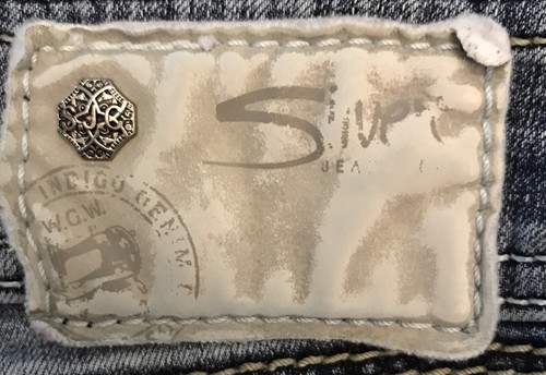 Silver Jeans McKenzie Capri Sz 29 Flap Crop Pocket Embroidered stretch - Picture 5 of 6