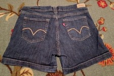 Womens Levis Shorts Blue Jean 8 Denim 515 Short Dark Wash Stretch