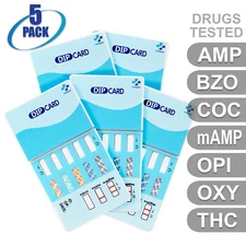 Mintegrity [5pk] 7-Panel Dip Card Urine Drug Test  #MI-WDOA-274