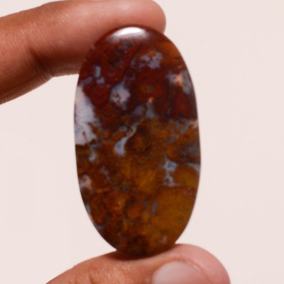Real Mexican Crazy Moss Agate Gemstone Oval 50X27MM Jewelry Making