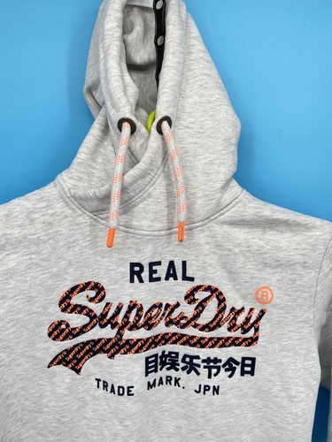 Vintage Super Dry Goods Hoodie Mens XL Gray Heavyweight Sweatshirt Japan - Picture 3 of 13