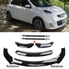 For Nissan March Hatchback Front Bumper Lip Part Accessories Splitter Spoiler B