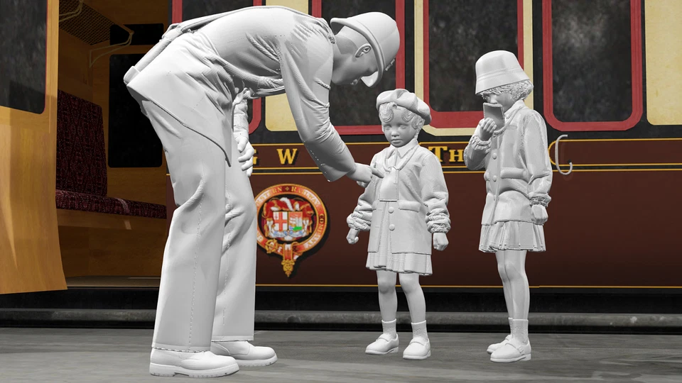 WWII The Blitz - Evacuees - Set 1 - 10 Figure Set - Image 4 of 4