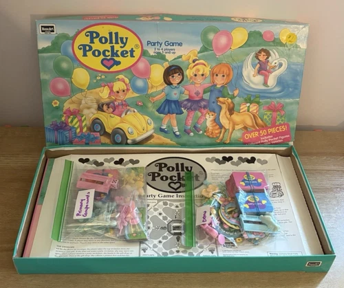 Vintage Polly Pocket Board Game Playable Incomplete + Replacement Pieces