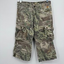 Y2k Low Rise Real Tree Camo Capri Pants Vintage Cargo Pants Sz 28/8 Streetwear
