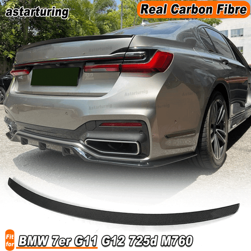 REAL CARBON Rear Boot Spoiler Fit For BMW 7 Series G11 G12 740i 750i 2015-2020 - Picture 1 of 11
