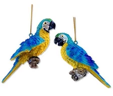 Macaw Birds Christmas Tree Ornaments - Highly Detailed (Blue and Gold Macaw)