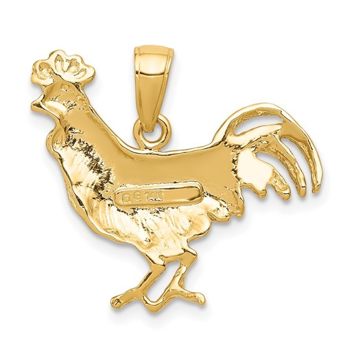 10k Yellow Gold Rooster Pendant 1.67g, L-21mm, 23mm Gift for Mother - Picture 4 of 4
